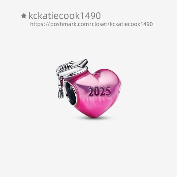 Pandora Graduation 2025 Heart Charm|Pendant - Picture 1 of 2